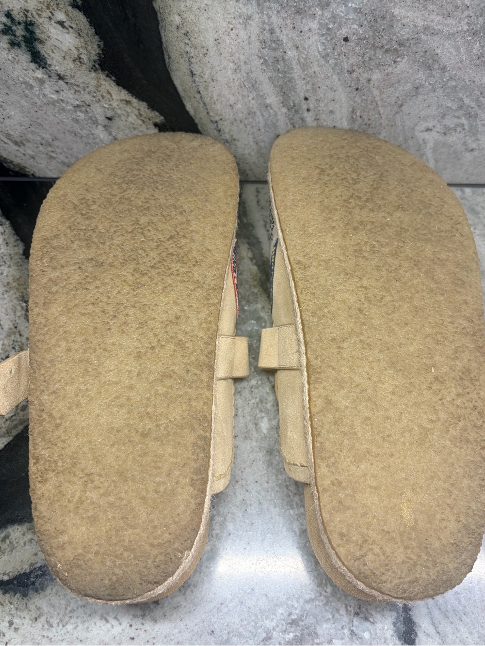 Polo Ralph Lauren Turbach Patchwork Suede Clogs Sandals Men’s 9.5 Fishing Marine - Picture 6 of 6